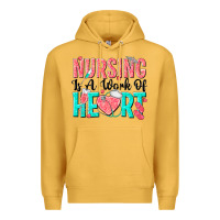 Mustard nursing is a work of heart Premium Hoodie - texasbilliewilder