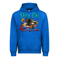 Cobalt stay fly for the 4 th of july Urban Hoodie - Zillion Design Studio