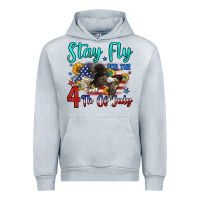 Heather Grey stay fly for the 4 th of july Urban Hoodie - Zillion Design Studio