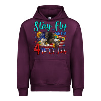 Mauve Wine stay fly for the 4 th of july Urban Hoodie - Zillion Design Studio