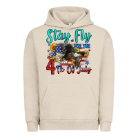 Pigment French Oak stay fly for the 4 th of july Urban Hoodie - Zillion Design Studio