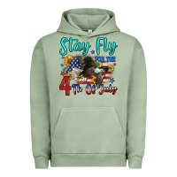 Pigment Oil Green stay fly for the 4 th of july Urban Hoodie - Zillion Design Studio