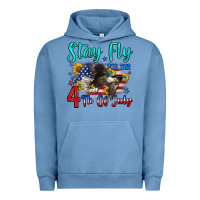 Pigment Pebble Blue stay fly for the 4 th of july Urban Hoodie - Zillion Design Studio