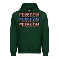 Forest Green freedom freedom freedom Urban Hoodie - Zillion Design Studio