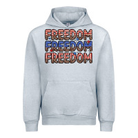 Heather Grey freedom freedom freedom Urban Hoodie - Zillion Design Studio
