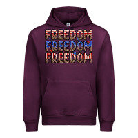 Mauve Wine freedom freedom freedom Urban Hoodie - Zillion Design Studio