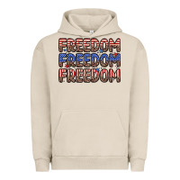 Pigment French Oak freedom freedom freedom Urban Hoodie - Zillion Design Studio