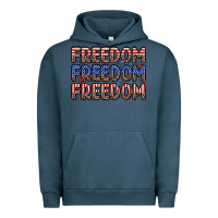 Pigment Midnight Navy freedom freedom freedom Urban Hoodie - Zillion Design Studio