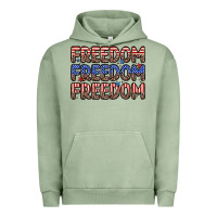 Pigment Oil Green freedom freedom freedom Urban Hoodie - Zillion Design Studio
