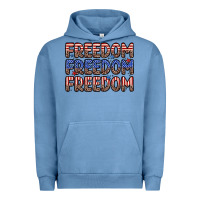 Pigment Pebble Blue freedom freedom freedom Urban Hoodie - Zillion Design Studio