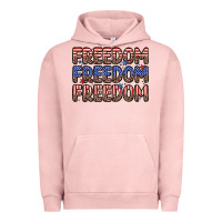 Pigment Salmon freedom freedom freedom Urban Hoodie - Zillion Design Studio