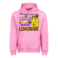 Fuchsia Pink when life gives you lemons make lemonade Urban Hoodie - texasbilliewilder