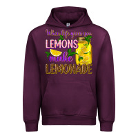 Mauve Wine when life gives you lemons make lemonade Urban Hoodie - texasbilliewilder