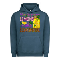 Pigment Midnight Navy when life gives you lemons make lemonade Urban Hoodie - texasbilliewilder