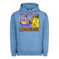 Pigment Pebble Blue when life gives you lemons make lemonade Urban Hoodie - texasbilliewilder