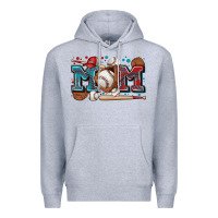 Heather Grey mom baseball Premium Hoodie - Zillion Design Studio