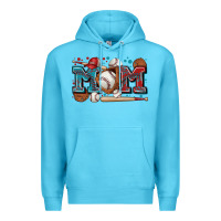 Ocean Blue mom baseball Premium Hoodie - Zillion Design Studio