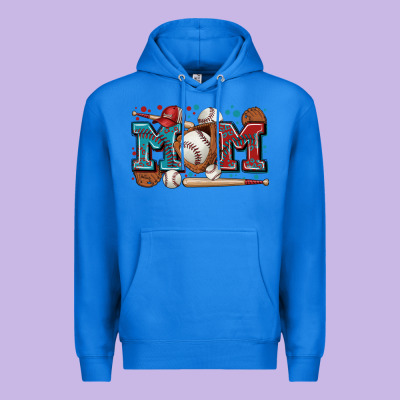 Mom Baseball Premium Hoodie Designed By Zillion Design Studio