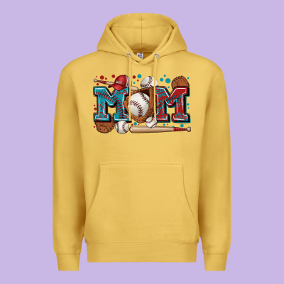 Mom Baseball Premium Hoodie Designed By Zillion Design Studio