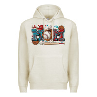 Oatmeal Heather mom baseball Premium Hoodie - Zillion Design Studio