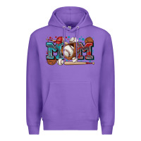 Purple mom baseball Premium Hoodie - Zillion Design Studio