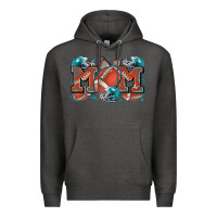 Charcoal Heather mom american football Premium Hoodie - Zillion Design Studio