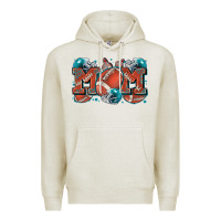 Oatmeal Heather mom american football Premium Hoodie - Zillion Design Studio