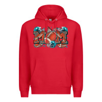 Red mom american football Premium Hoodie - Zillion Design Studio