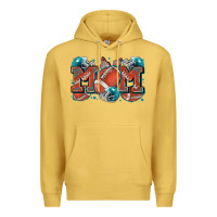 Antique Gold mom american football Premium Hoodie - Zillion Design Studio