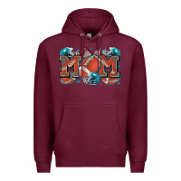 Burgundy mom american football Premium Hoodie - Zillion Design Studio