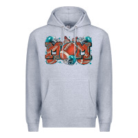 Heather Grey mom american football Premium Hoodie - Zillion Design Studio