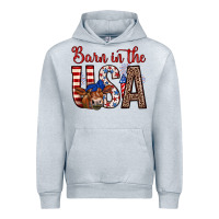 Heather Grey barn in the usa Urban Hoodie - Zillion Design Studio