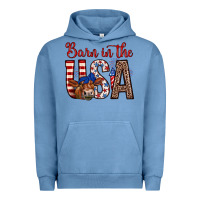 Pigment Pebble Blue barn in the usa Urban Hoodie - Zillion Design Studio