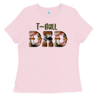 Bubblegum Pink sport t ball dad Ladies Tee - Artiststas
