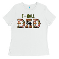 White sport t ball dad Ladies Tee - Artiststas