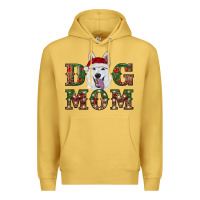 Antique Gold christmas  white shepherd dog mom Premium Hoodie - RanaPortraitStore
