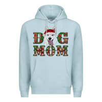 Blue Mist christmas  white shepherd dog mom Premium Hoodie - RanaPortraitStore