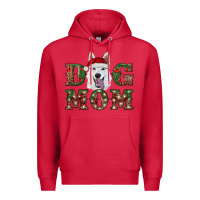 Cardinal christmas  white shepherd dog mom Premium Hoodie - RanaPortraitStore