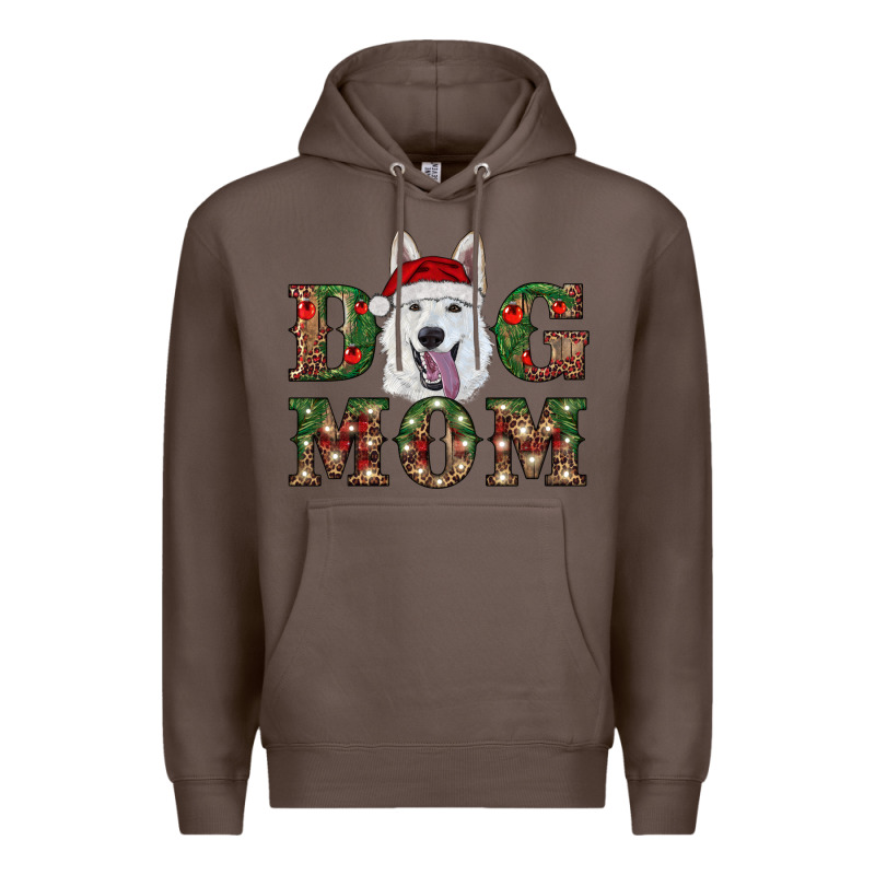Christmas  White Shepherd Dog Mom Premium Hoodie by RanaPortraitStore | Teevron