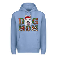 Colony Blue christmas  white shepherd dog mom Premium Hoodie - RanaPortraitStore