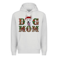Dove Grey christmas  white shepherd dog mom Premium Hoodie - RanaPortraitStore