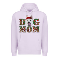 Lilac christmas  white shepherd dog mom Premium Hoodie - RanaPortraitStore