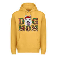 Mustard christmas  white shepherd dog mom Premium Hoodie - RanaPortraitStore