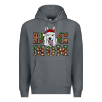 Rock christmas  white shepherd dog mom Premium Hoodie - RanaPortraitStore