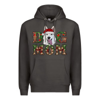 Smoke christmas  white shepherd dog mom Premium Hoodie - RanaPortraitStore