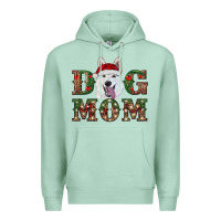 Seafoam christmas  white shepherd dog mom Premium Hoodie - RanaPortraitStore