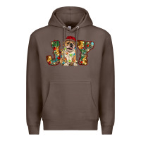 Coffee bulldog christmas joy Premium Hoodie - RanaPortraitStore