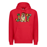 Red bulldog christmas joy Premium Hoodie - RanaPortraitStore