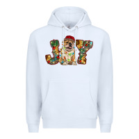 White bulldog christmas joy Premium Hoodie - RanaPortraitStore
