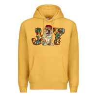 Mustard bulldog christmas joy Premium Hoodie - RanaPortraitStore
